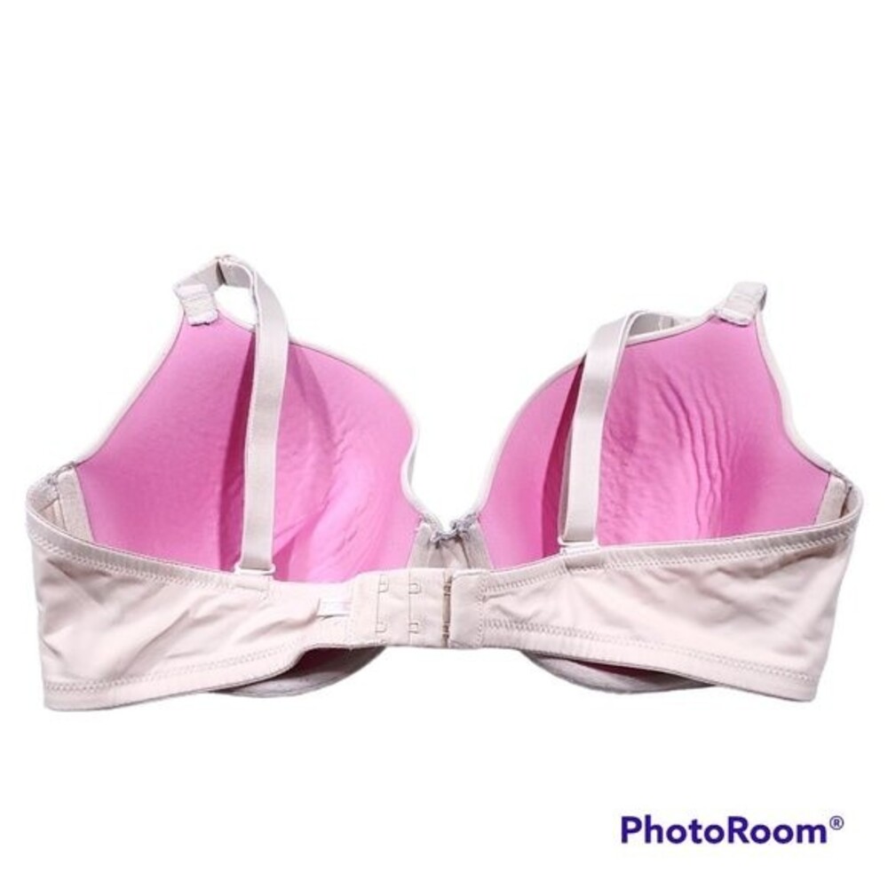 Victoria's Secret PINK Wear Everywhere T-Shirt Lightly Lined Bra 36D Beige Tan - Picture 2 of 13